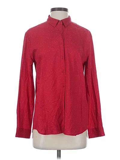 Uniqlo Long Sleeve Button Down Shirt In Red