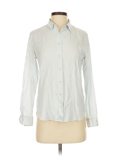 Pre-owned Uniqlo Long Sleeve Button Down Shirt In White
