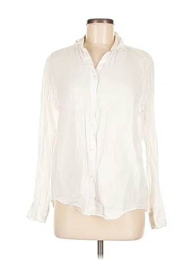 Pre-owned Uniqlo Long Sleeve Button Down Shirt In White
