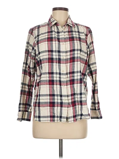 Pre-owned Uniqlo Long Sleeve Button Down Shirt In White