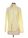 Uniqlo Long Sleeve Button Down Shirt In Yellow