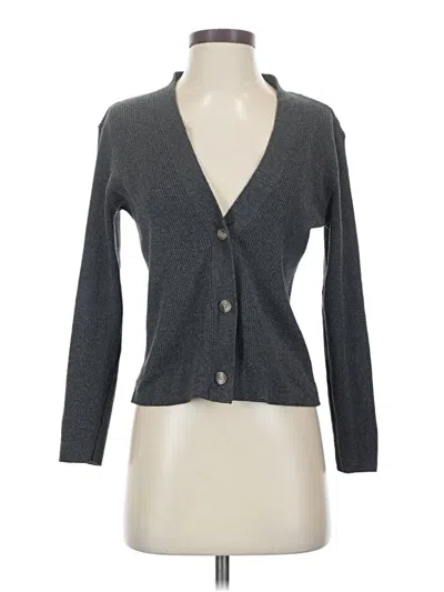 Pre-owned Uniqlo Long Sleeve Henley Shirt In Gray
