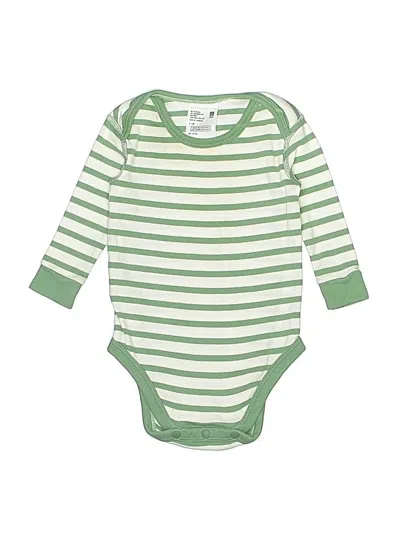 Pre-owned Uniqlo Babies' Long Sleeve Onesie In Green