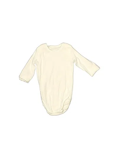 Pre-owned Uniqlo Kids' Long Sleeve Onesie In White