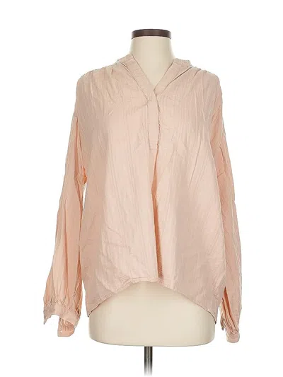 Pre-owned Uniqlo Long Sleeve Polo Shirt In Pink