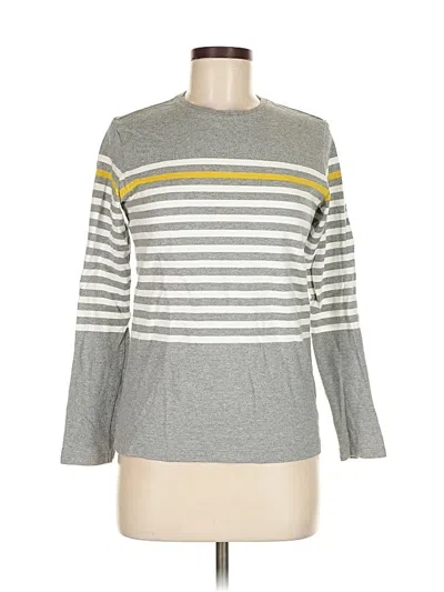 Pre-owned Uniqlo Long Sleeve T-shirt In Gray