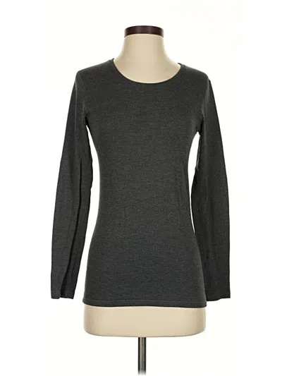 Pre-owned Uniqlo Long Sleeve T-shirt In Gray