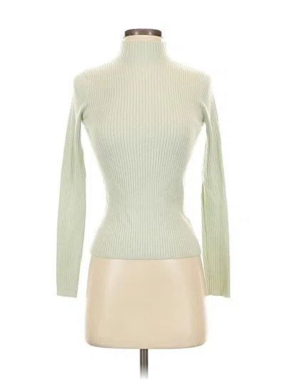 Pre-owned Uniqlo Long Sleeve Top Green Turtleneck Tops