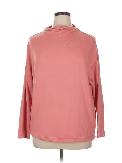 Pre-owned Uniqlo Long Sleeve Top Pink Cowl Neck Tops