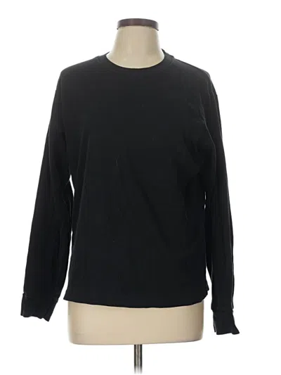 Pre-owned Uniqlo Long Sleeve T-shirt In Black