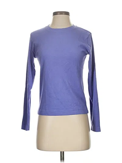 Pre-owned Uniqlo Long Sleeve T-shirt In Blue