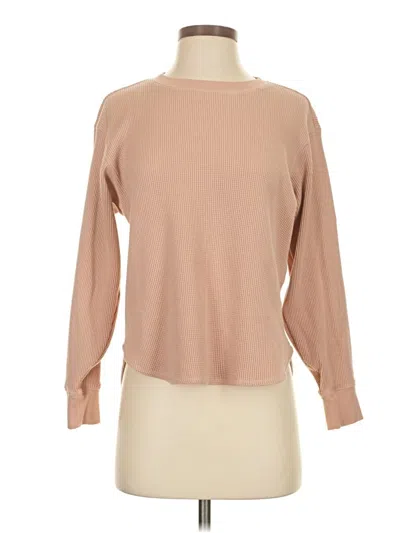 Pre-owned Uniqlo Long Sleeve T-shirt In Brown