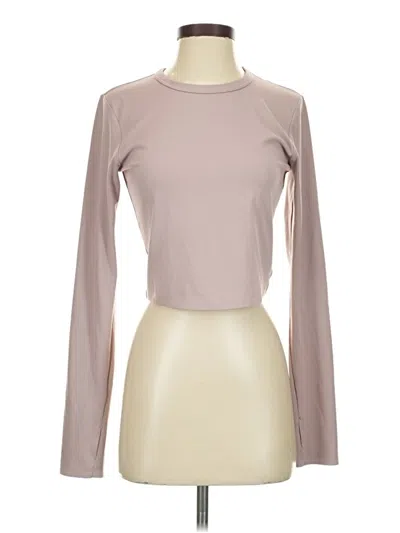 Pre-owned Uniqlo Long Sleeve T-shirt In Brown
