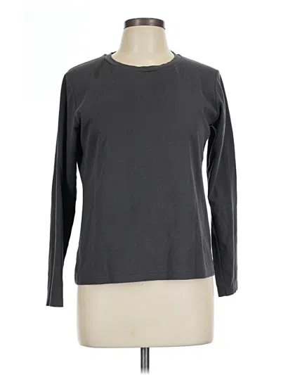 Pre-owned Uniqlo Long Sleeve T-shirt In Gray