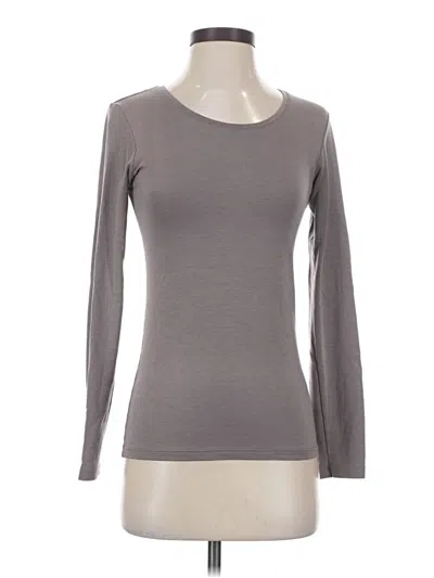 Pre-owned Uniqlo Long Sleeve T-shirt In Gray