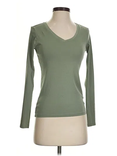 Pre-owned Uniqlo Long Sleeve T-shirt In Green