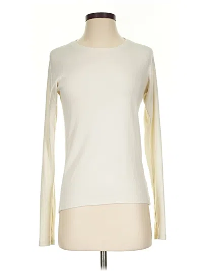 Pre-owned Uniqlo Long Sleeve T-shirt In Ivory
