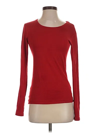 Pre-owned Uniqlo Long Sleeve T-shirt In Red