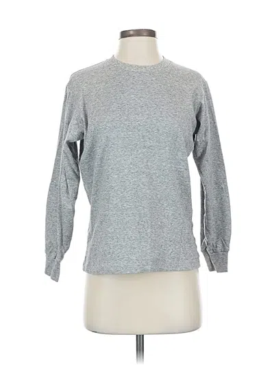 Pre-owned Uniqlo Long Sleeve T-shirt In Silver