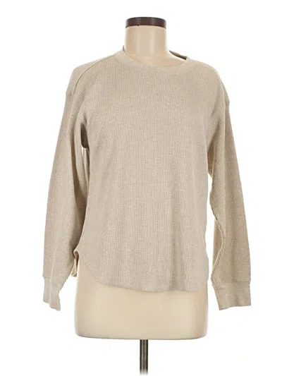 Pre-owned Uniqlo Long Sleeve T-shirt In Tan