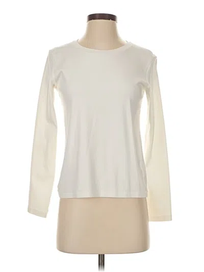Pre-owned Uniqlo Long Sleeve T-shirt In White