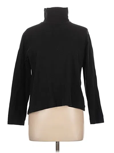Pre-owned Uniqlo Long Sleeve Turtleneck In Black