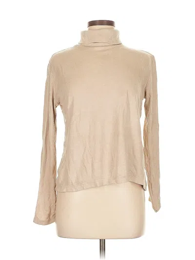 Pre-owned Uniqlo Long Sleeve Turtleneck In Brown