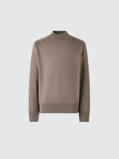 Uniqlo Men's 3d Knit Mock Neck Sweater, Brown, Xs