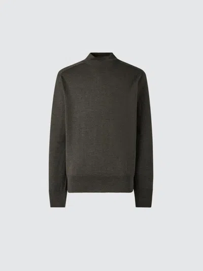 Uniqlo Men's 3d Knit Mock Neck Sweater, Dark Brown, Xs In Black