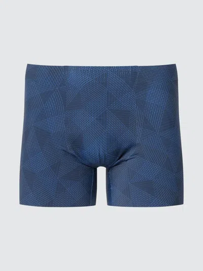 Uniqlo Men's Airism Seamless Boxer Briefs Printed, Blue, Small