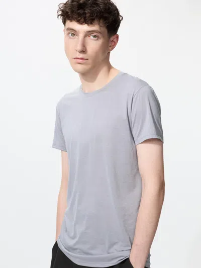Uniqlo Men's Airism T-shirt With Moisture-wicking Light Gray Small  Us