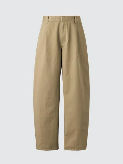 Uniqlo Men's Barrel Pants, Beige, Xs, 100% Cotton In Multi
