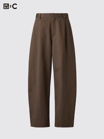 Uniqlo Men's Barrel Pants, Brown, 3xl, 100% Cotton