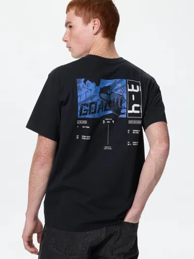 Uniqlo Men's Blue Lock Ut Graphic T-shirt, Black, 3xl