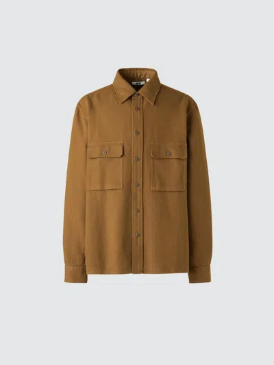 Uniqlo Men's Brushed Cotton Shirt, Brown, 2xs, 100% Cotton