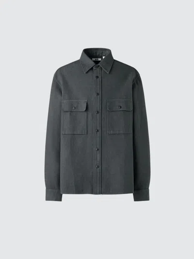 Uniqlo Men's Brushed Cotton Shirt, Gray, 2xs, 100% Cotton