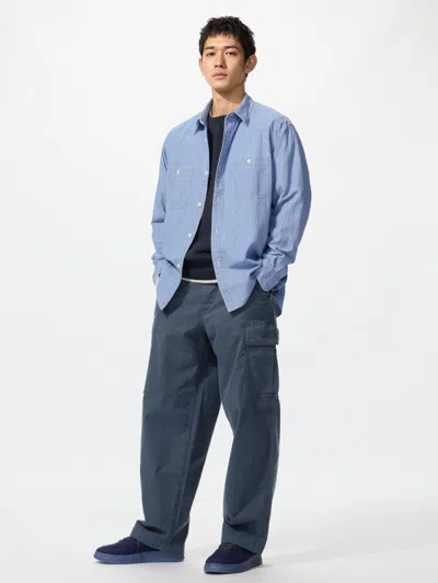 Uniqlo Men's Cargo Pants Blue Small  Us
