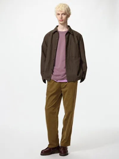 Uniqlo Men's Corduroy Easy Ankle Pants, Brown, Xs