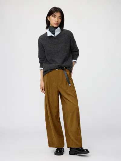 Uniqlo Men's Corduroy Volume Pants, Brown, 2xs