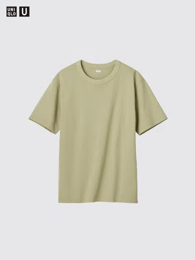 Uniqlo Men's Crew Neck T-shirt, Beige, 3xl In Nude