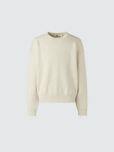 Uniqlo Men's Double Face Sweater, Natural, 2xs In Neutral