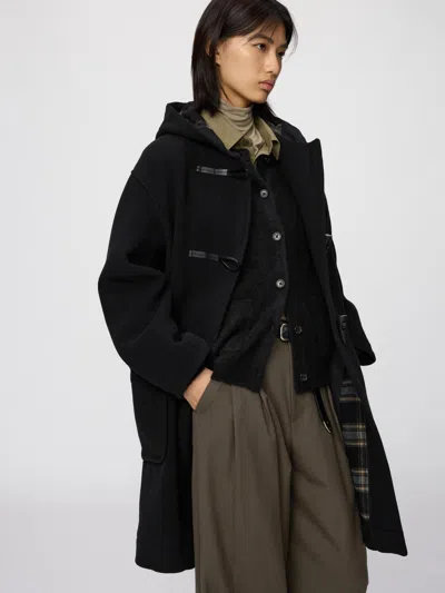 Uniqlo Men's Duffle Coat, Black, 2xs