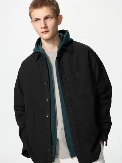 Uniqlo Men's Flannel Shirt, Black, 2xs