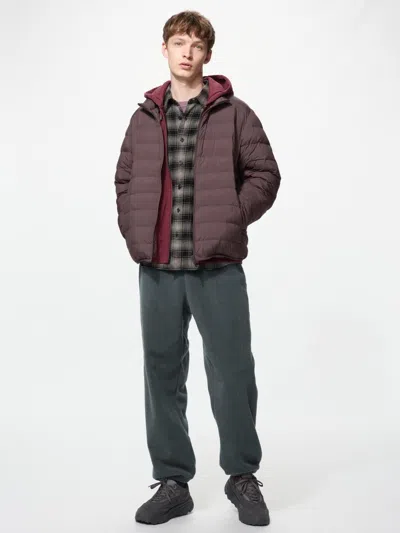 Uniqlo Men's Fleece Jogger Pants, Dark Gray, Xs In Purple