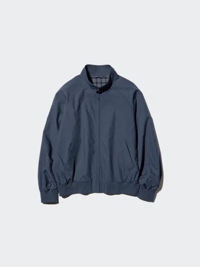 Uniqlo Men's Harrington Jacket, Navy, Xl In Blue