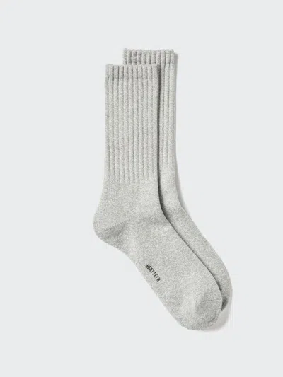 Uniqlo Men's Heattech Pile Lined Socks, Gray, Us8-us11