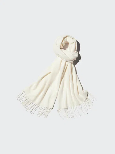 Uniqlo Men's Heattech Scarf, Off White