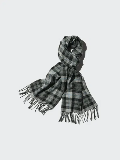 Uniqlo Men's Heattech Scarf Patterned, Gray
