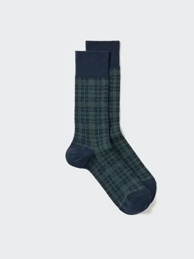 Uniqlo Men's Heattech Socks With Deodorizing, Navy, Us8-us11