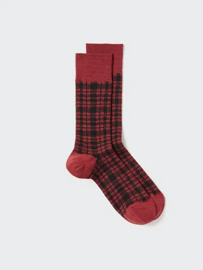 Uniqlo Men's Heattech Socks With Deodorizing, Red, Us8-us11